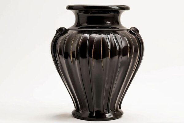 Roseville Pottery Black Vase