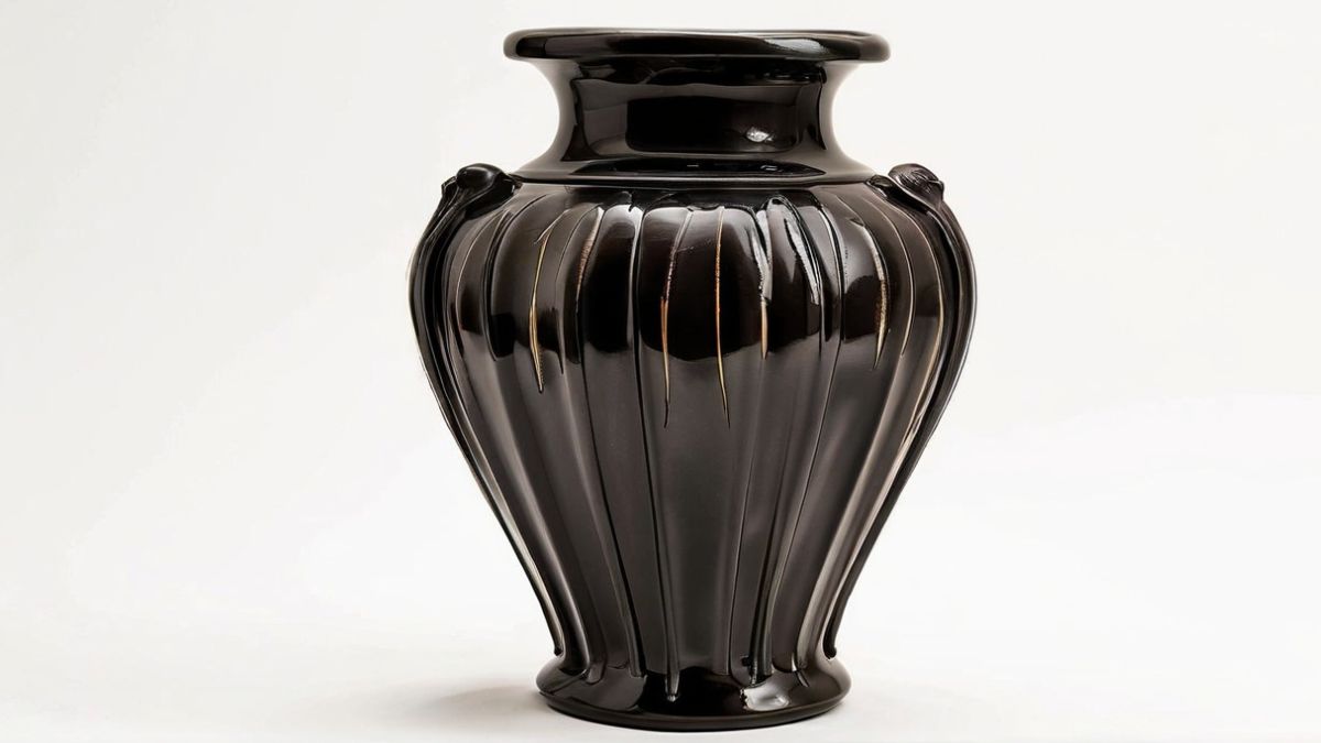 Roseville Pottery Black Vase